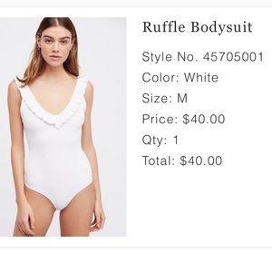 Free people ruffle bodysuit